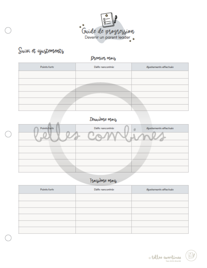 Guide de progression - Devenir un parent leader