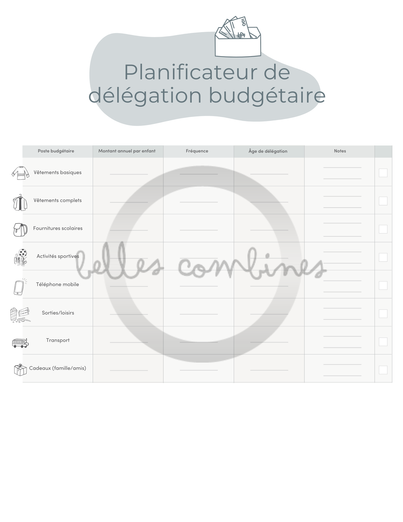 Planificateur de délégation budgétaire