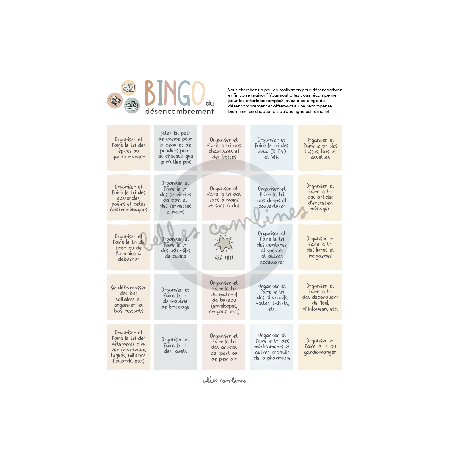 Bingo du désencombrement