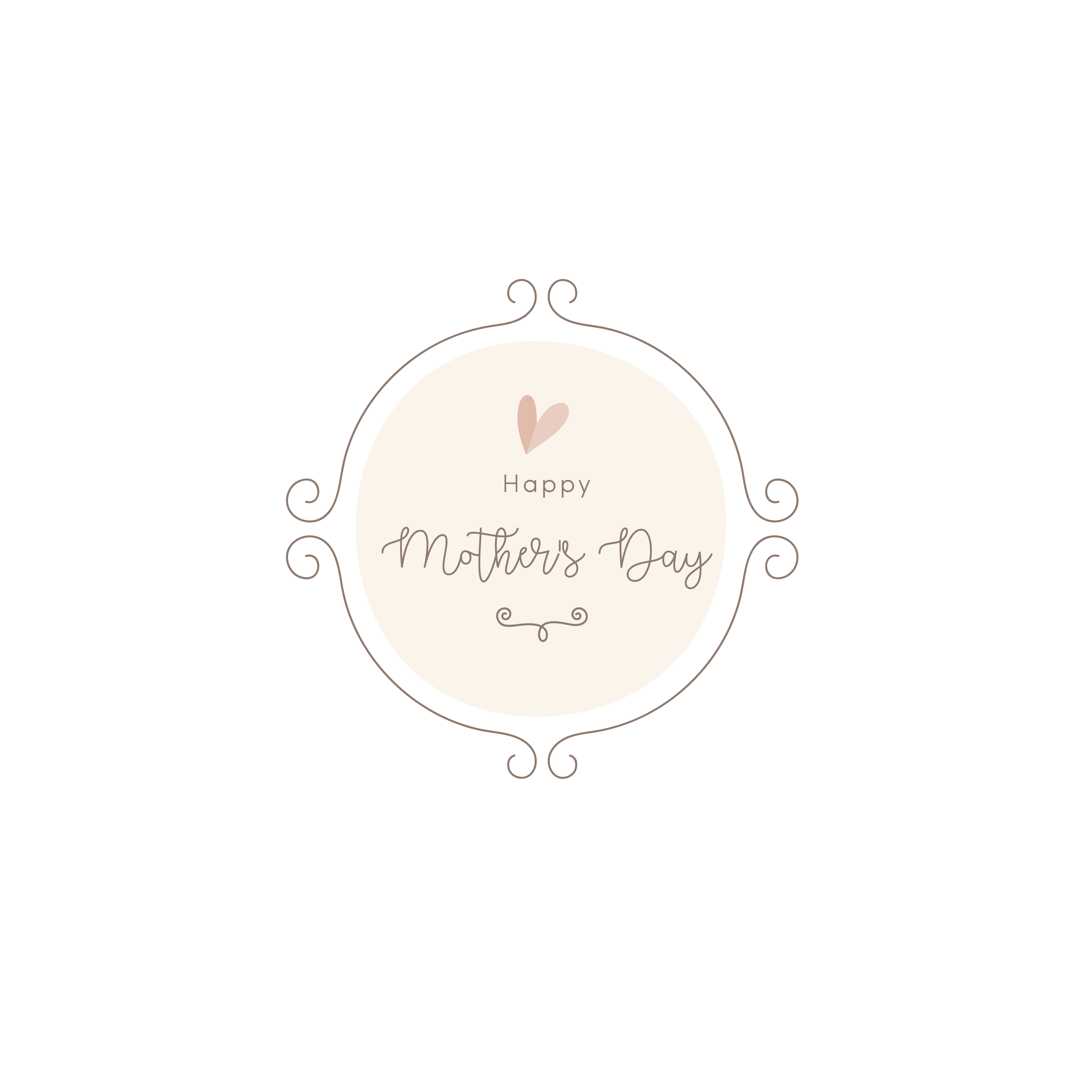 English version of the logo of the document to print Happy mother&