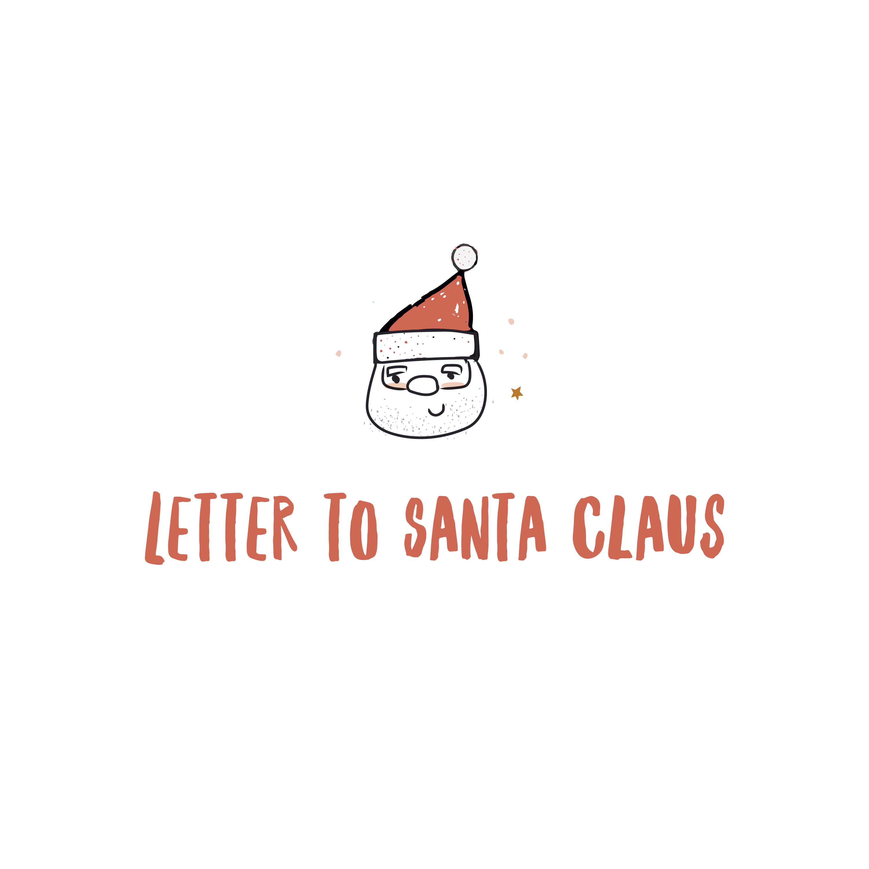 English version of the logo of the Santa Claus letter to print made by Les Belles Combines
