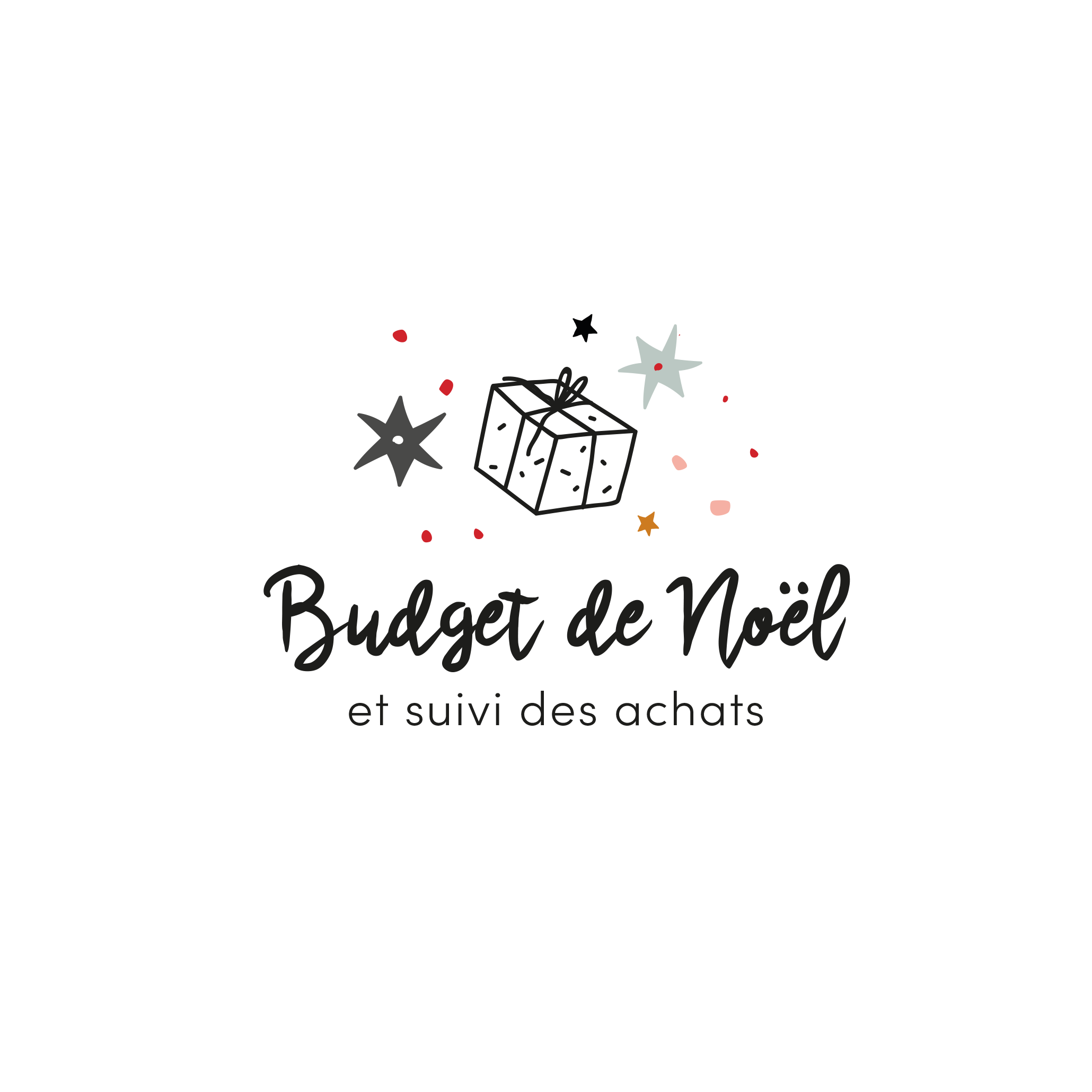 Version française du logo de la petite combine Budget de Noël et suivi des achats Les Belles Combines