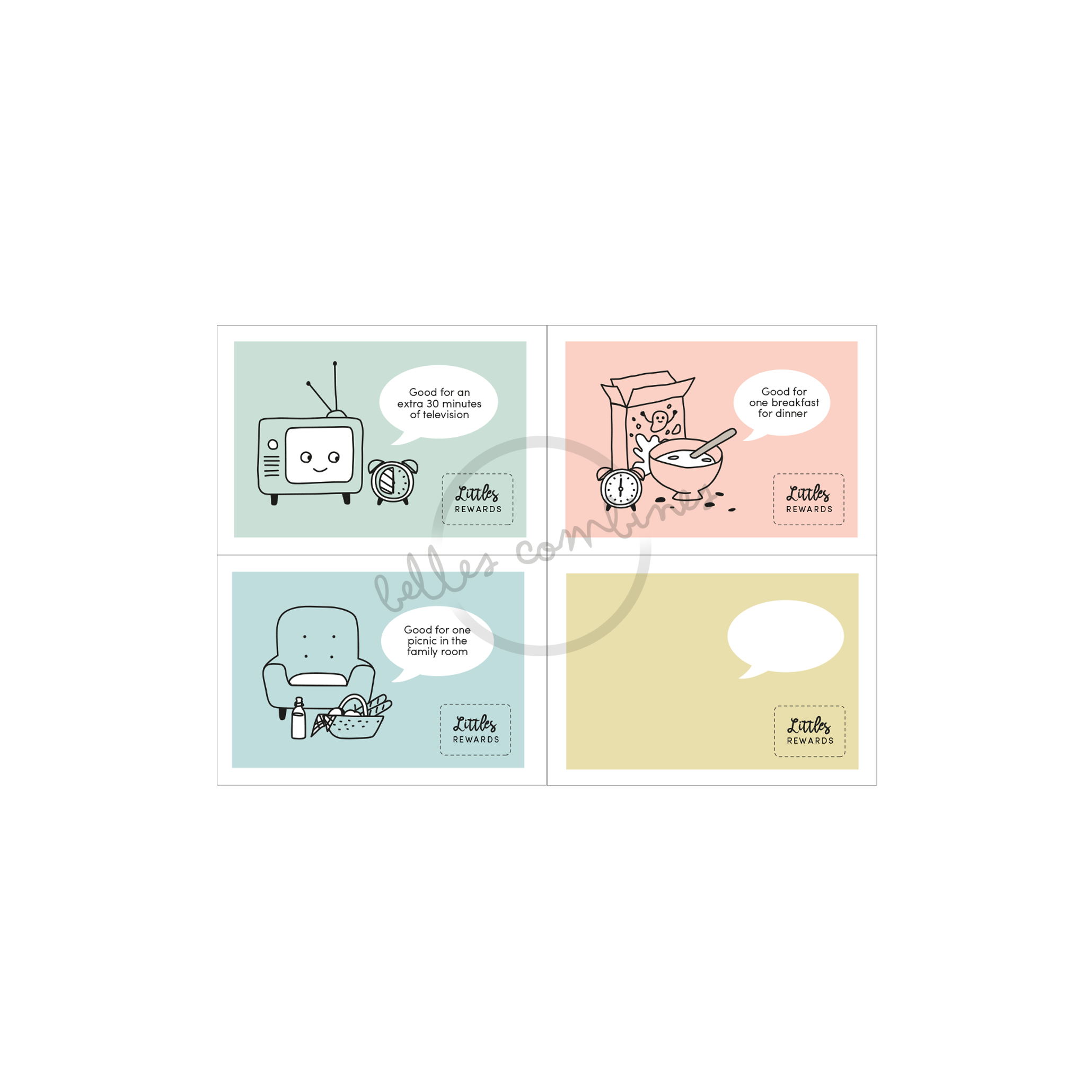 English version of the little rewards coupons made by Les Belles Combines