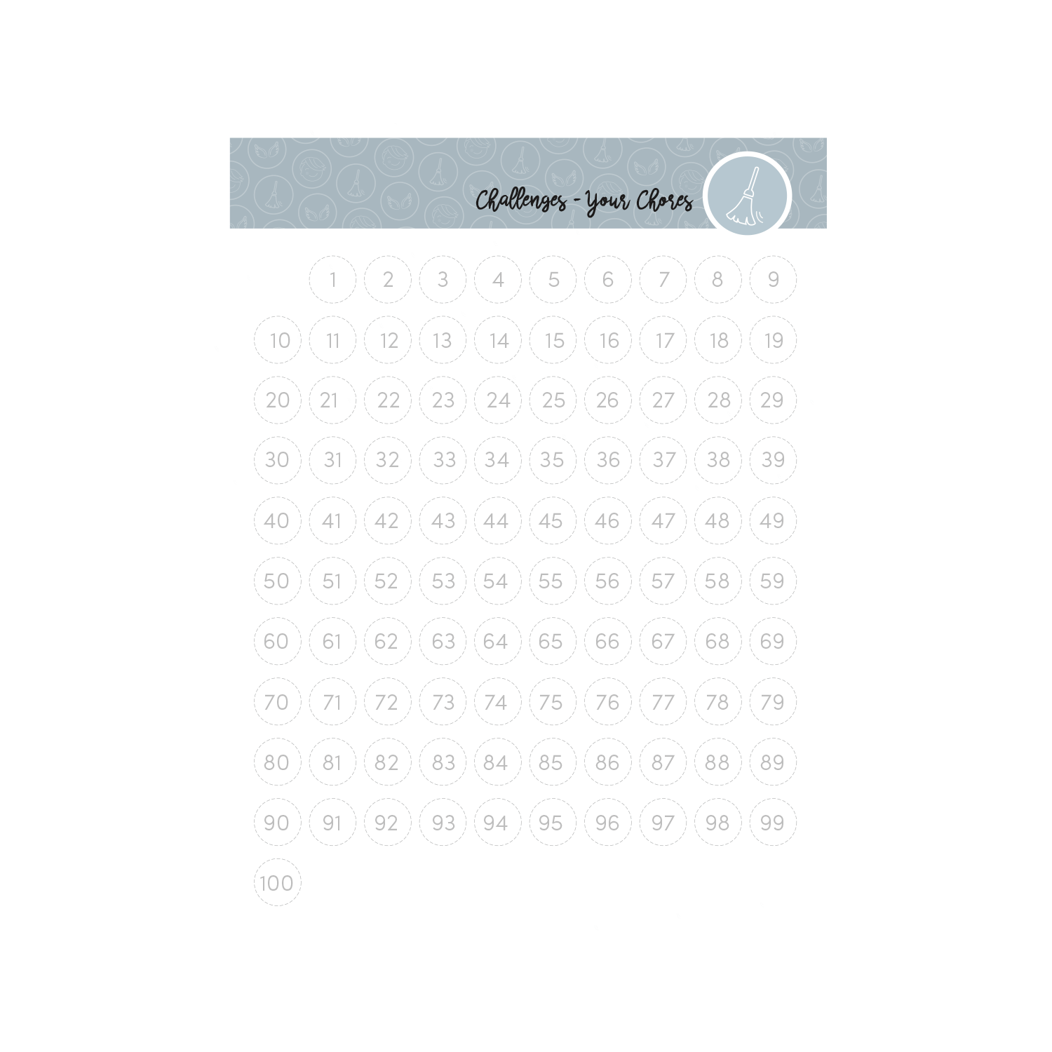 English version of the document to print Our family challenges for chores made by Les Belles Combines