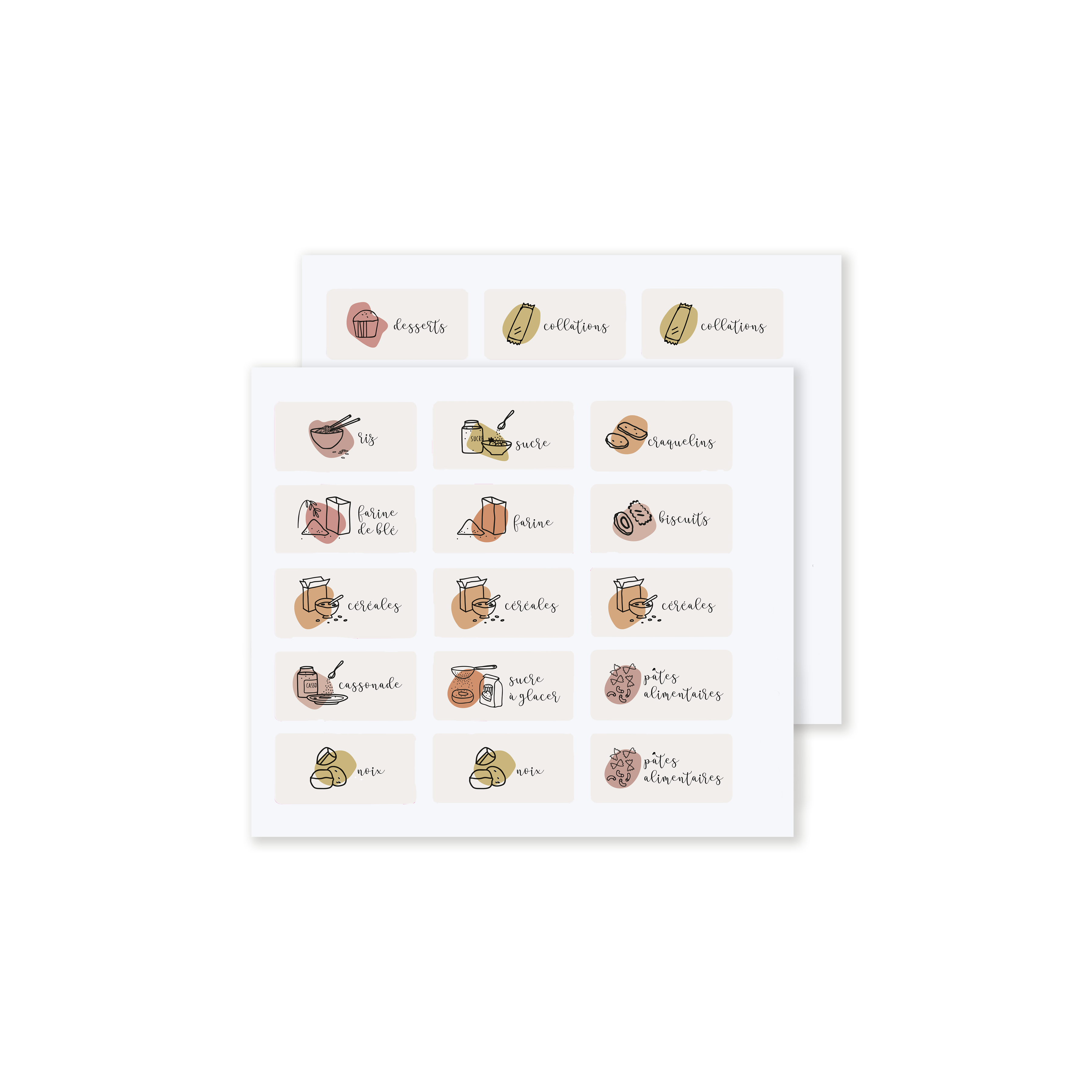 30 étiquettes de rangement - Garde-manger