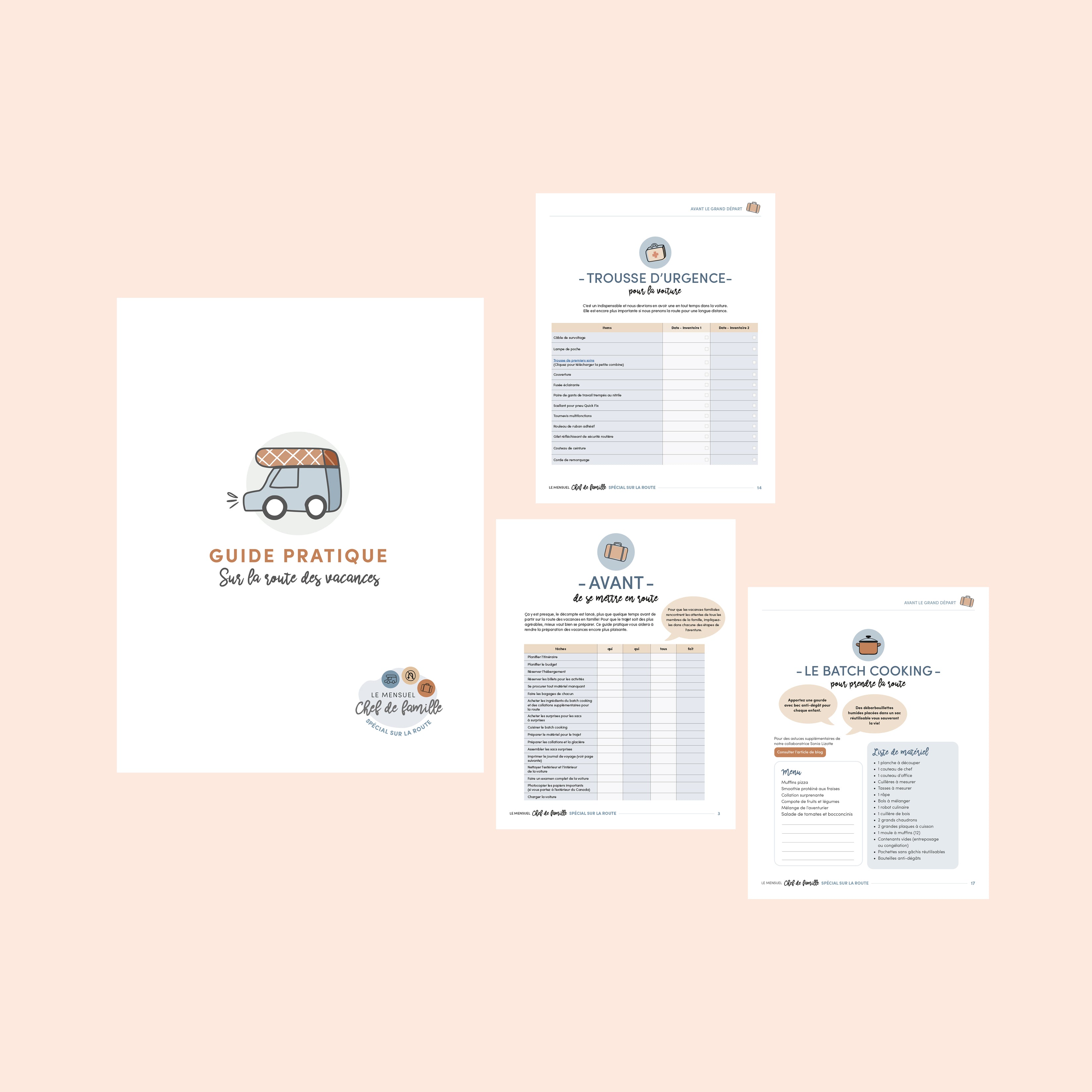 Downloadable practical guide for the parent + printed travel diary for the child