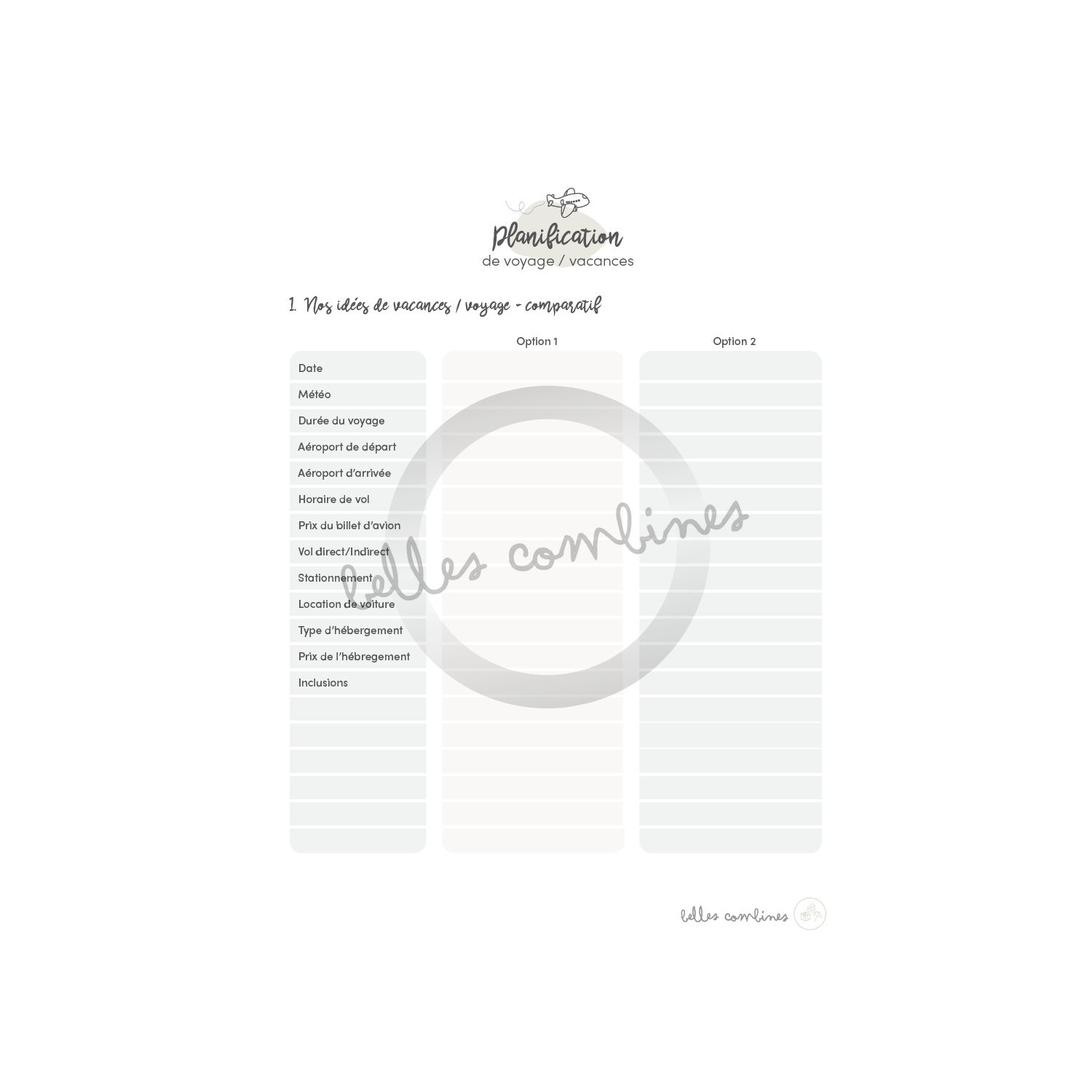 Guide de planification des vacances