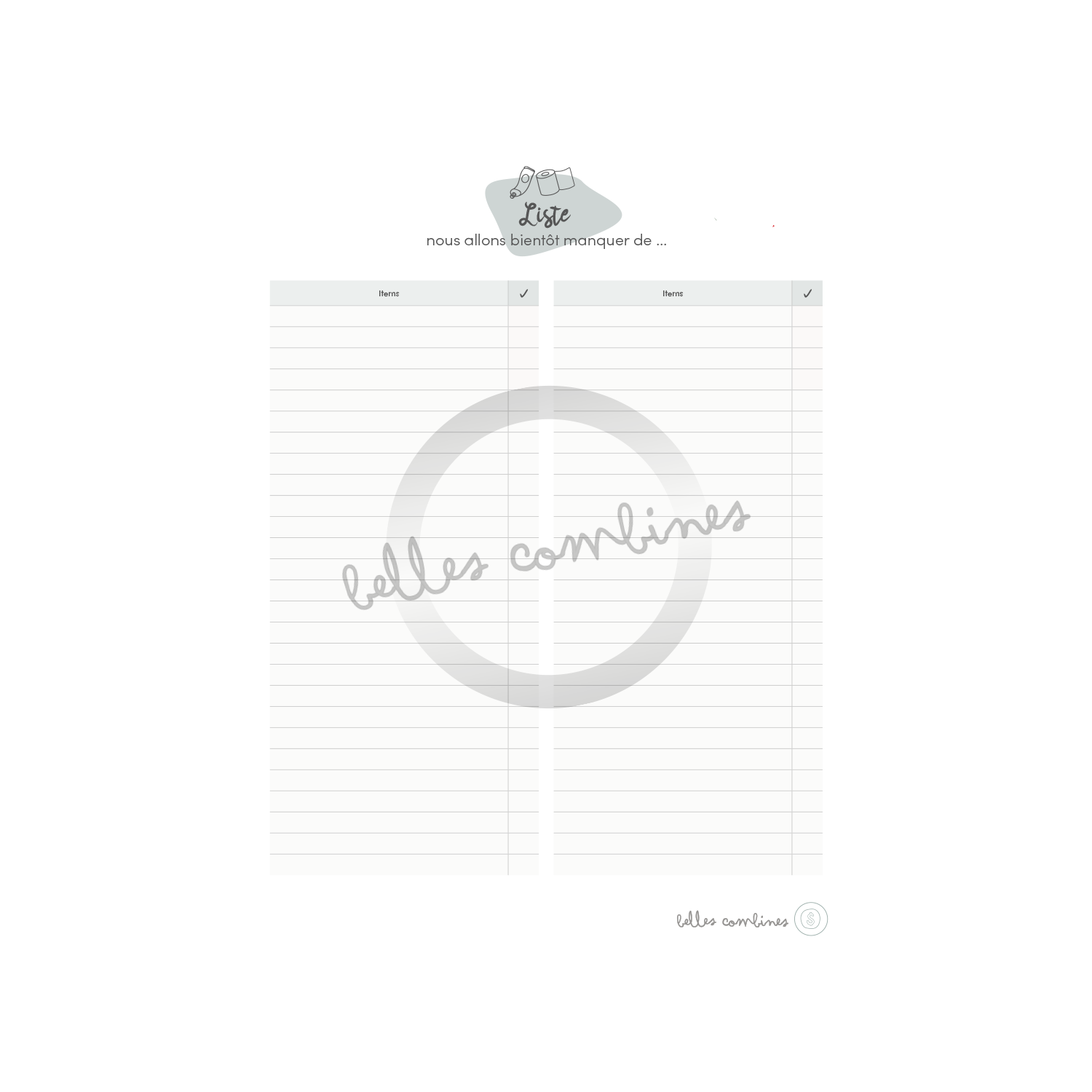 Liste « Nous allons bientôt manquer de... »