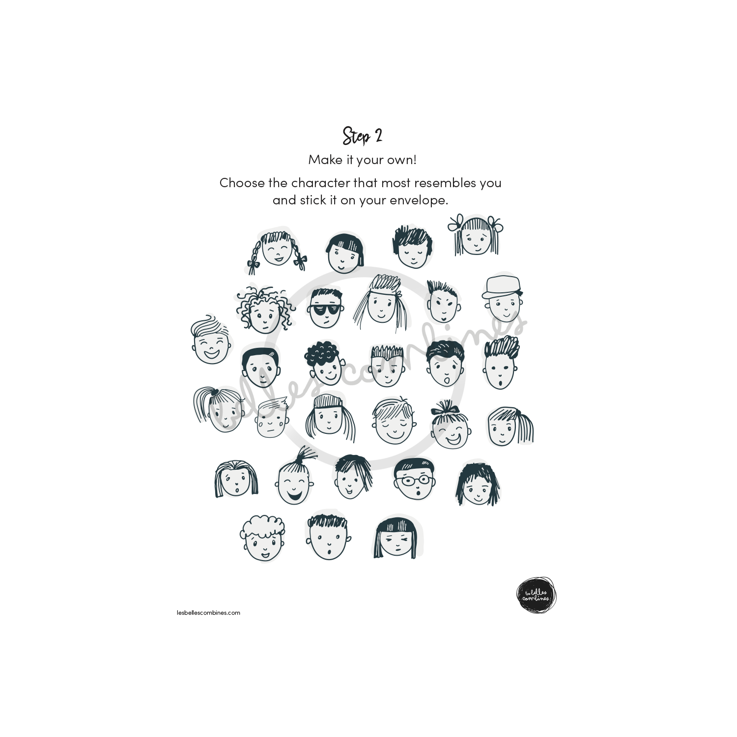 English version of the self-esteem pouch to print made by Les Belles Combines