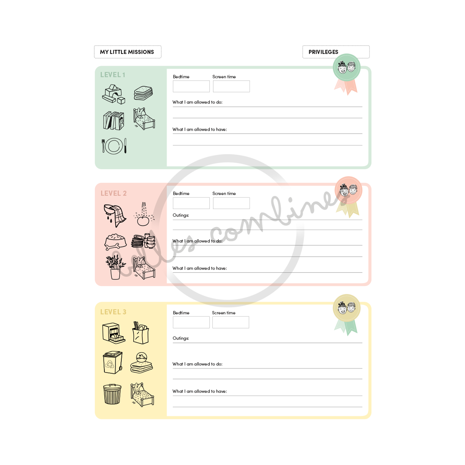 English version of the document to print Responsabilities and privileges made by Les Belles Combines