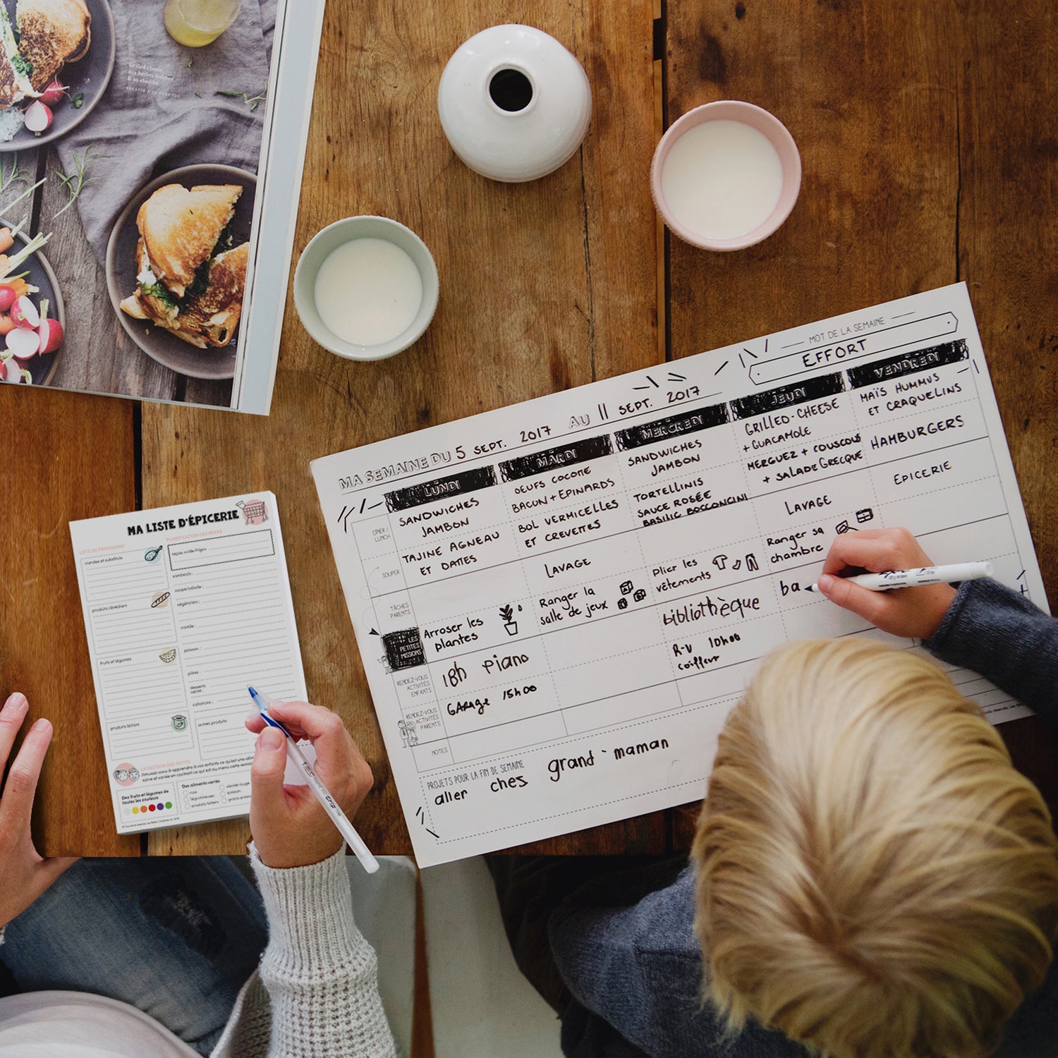 Quand planifier les repas devient une activité familiale éducative!