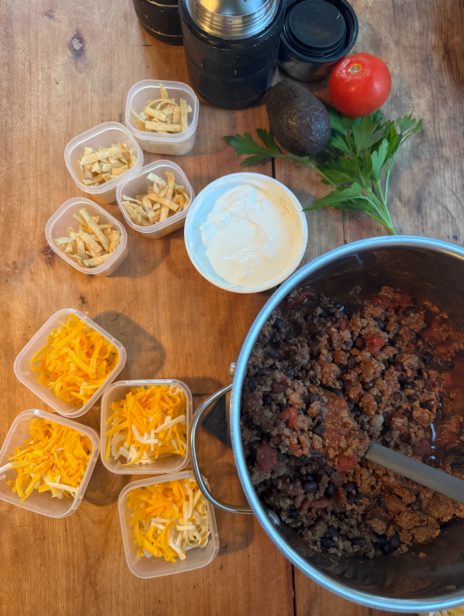 Chili pour la boîte à lunch