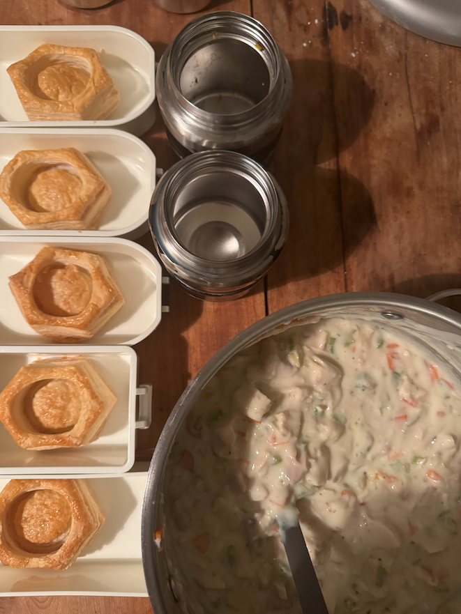 Vol-au-vent pour la boîte à lunch