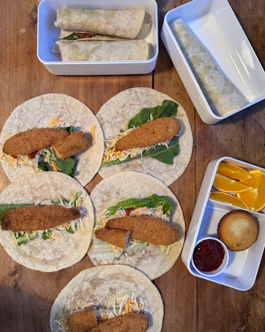 Wrap au poulet croustillant tex-mex pour boîte à lunch