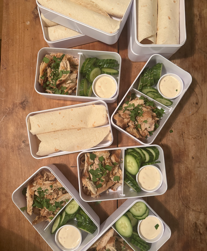 Tacos Poulet Teriyaki pour boîte à lunch