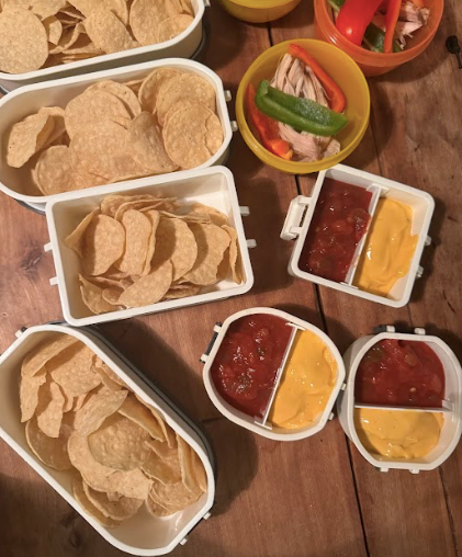 Nachos décomposés pour la boîte à lunch