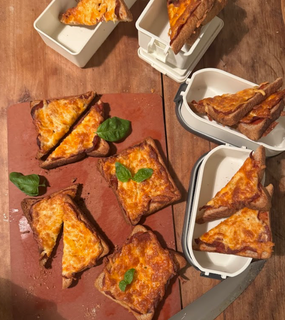 Pizzas toast pour la boîte à lunch