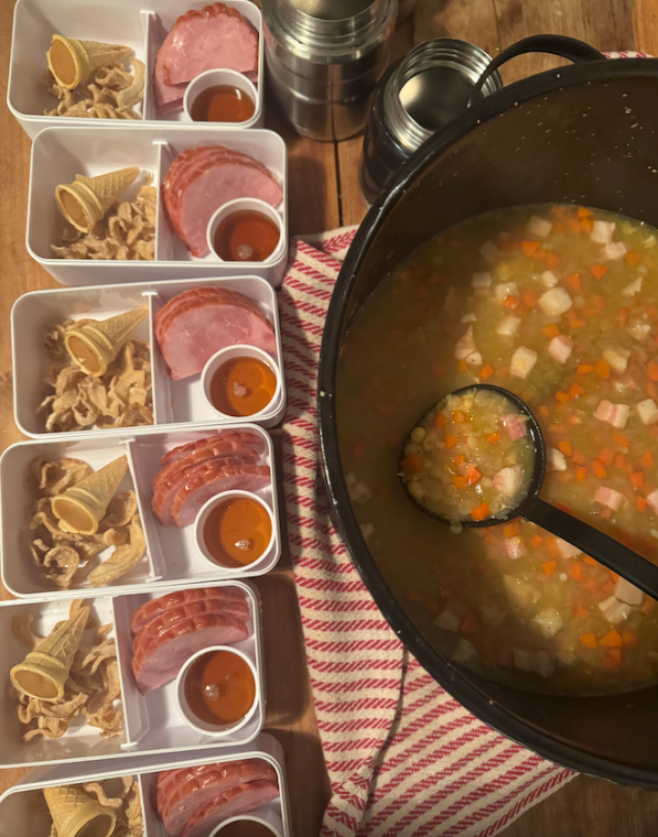 Repas de cabane à sucre pour la boîte à lunch