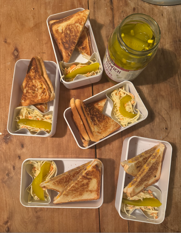 Grilled-cheese au porc effiloché pour boîte à lunch