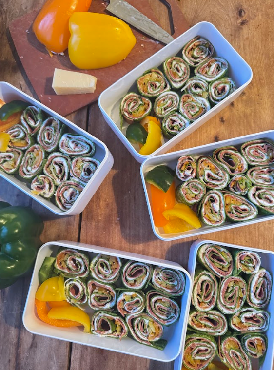 Rouleaux de tortilla au pepperoni pour la boîte à lunch