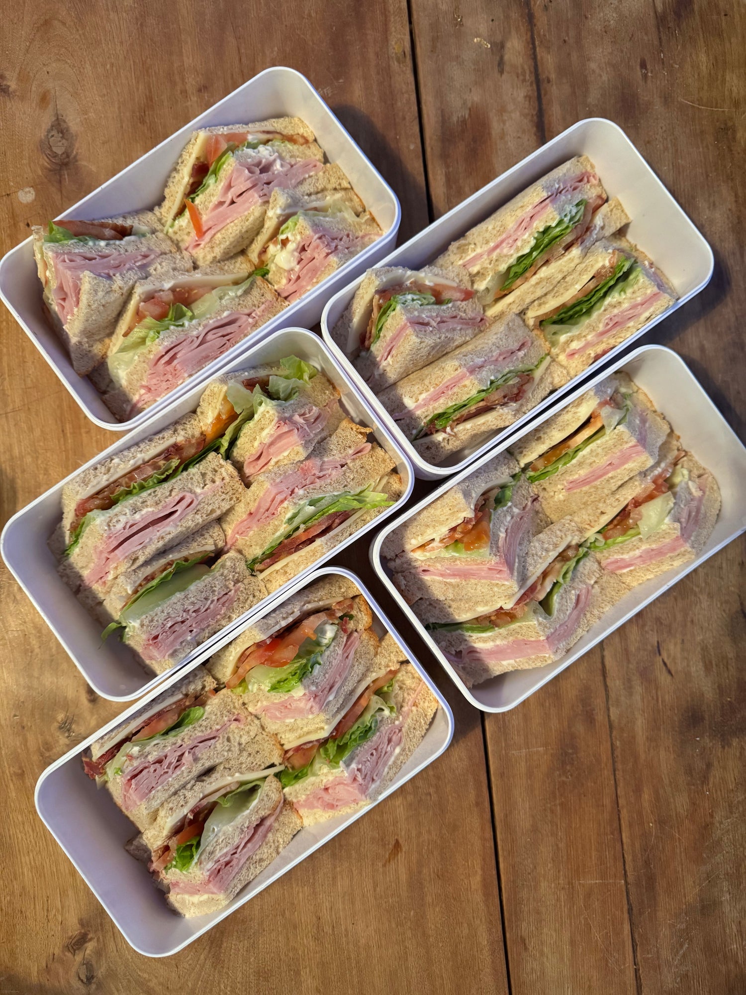 Club sandwich au jambon pour la boîte à lunch