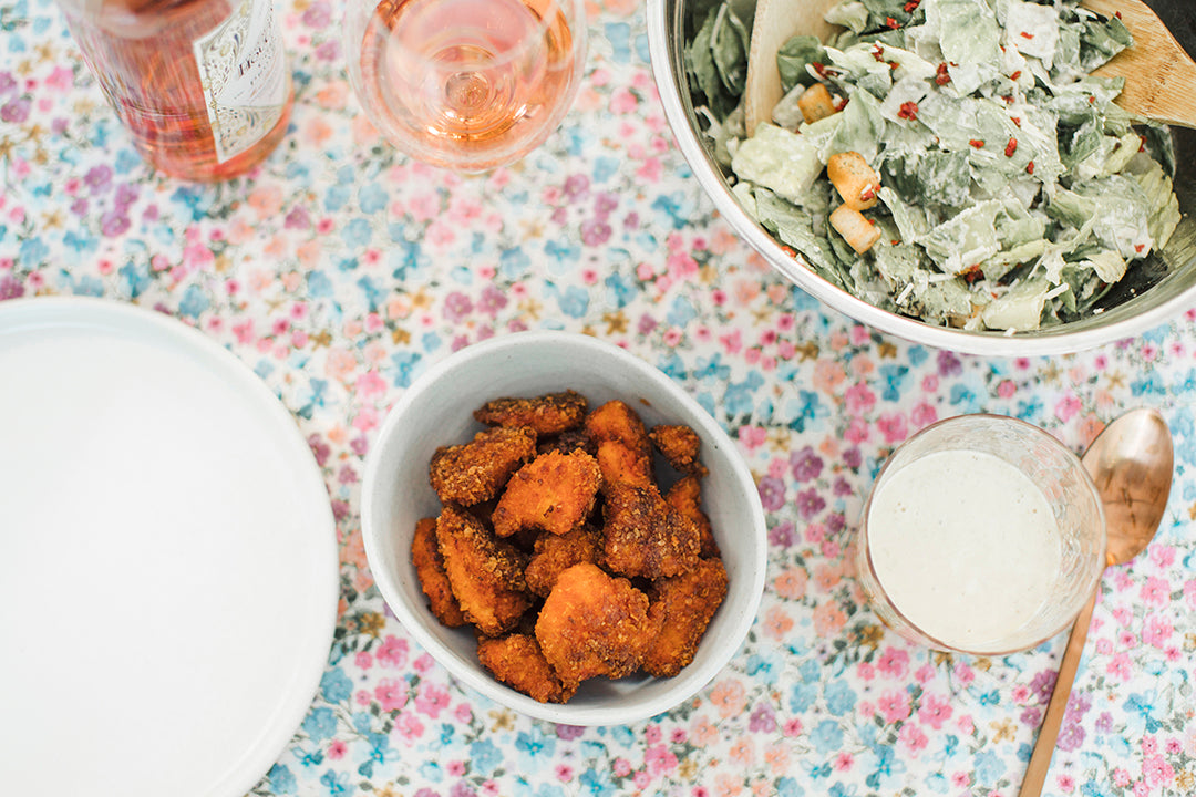 Croquettes de poulet et sauce au miel