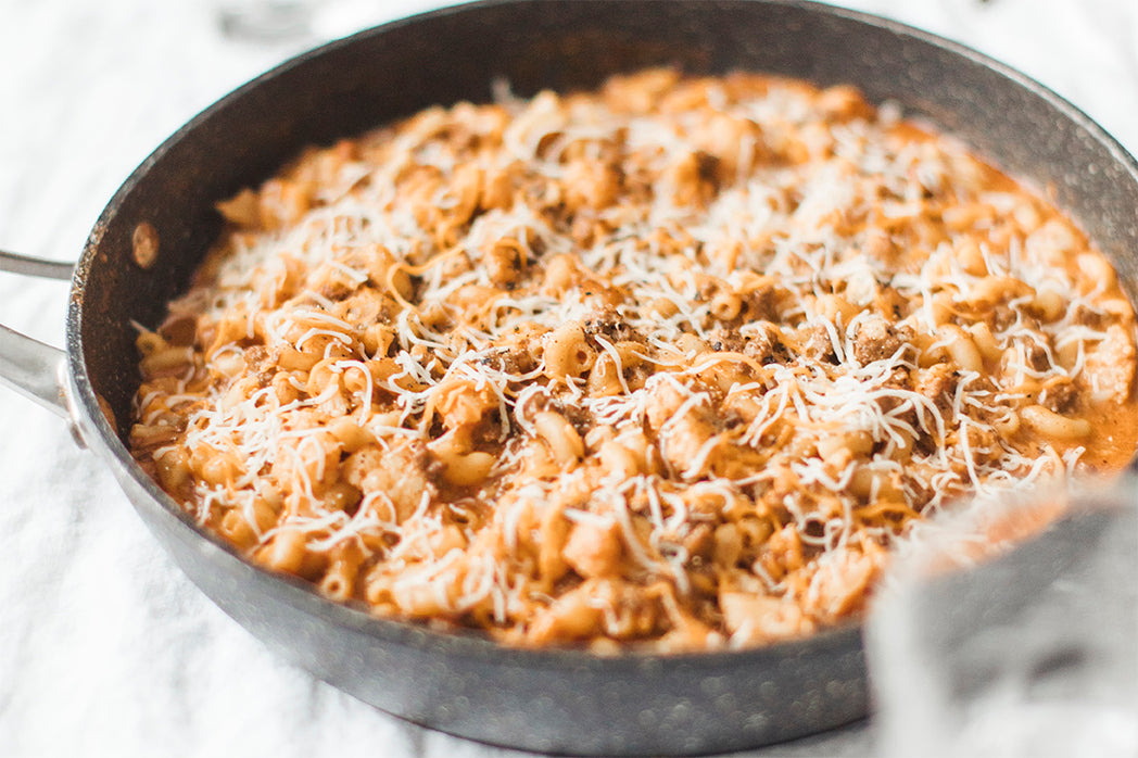 Presque mac and cheese au boeuf