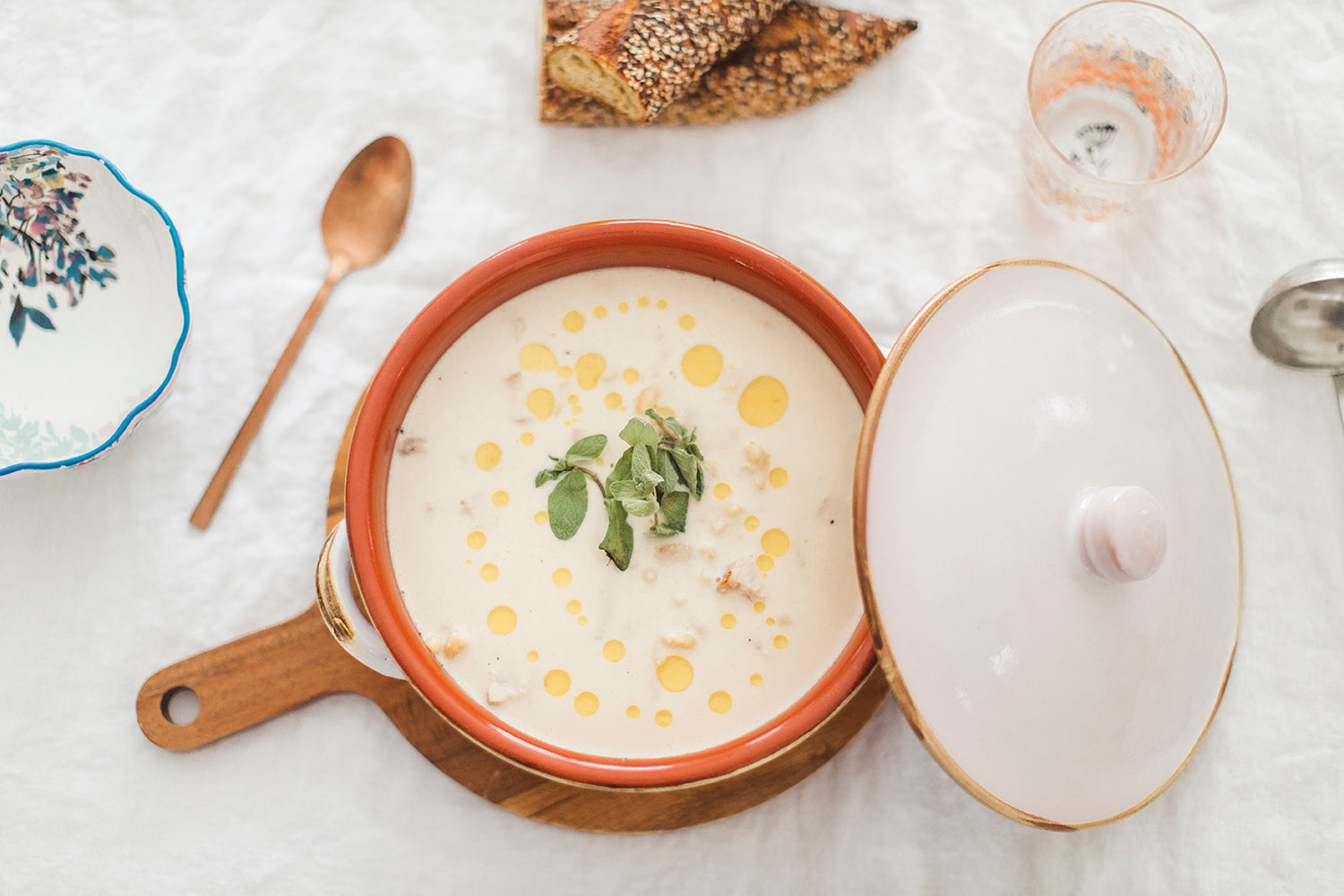 Crème de chou-fleur et poulet