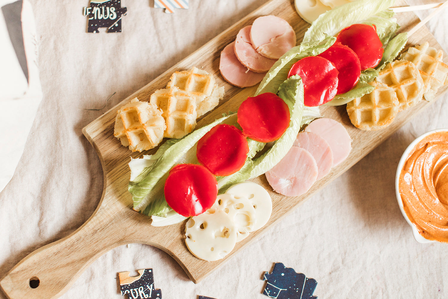 Brochettes de gaufres