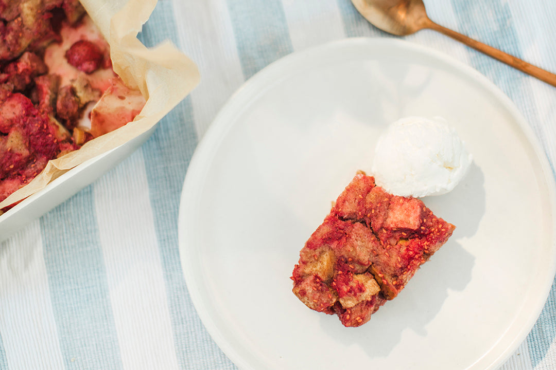 Pouding au pain et aux fruits