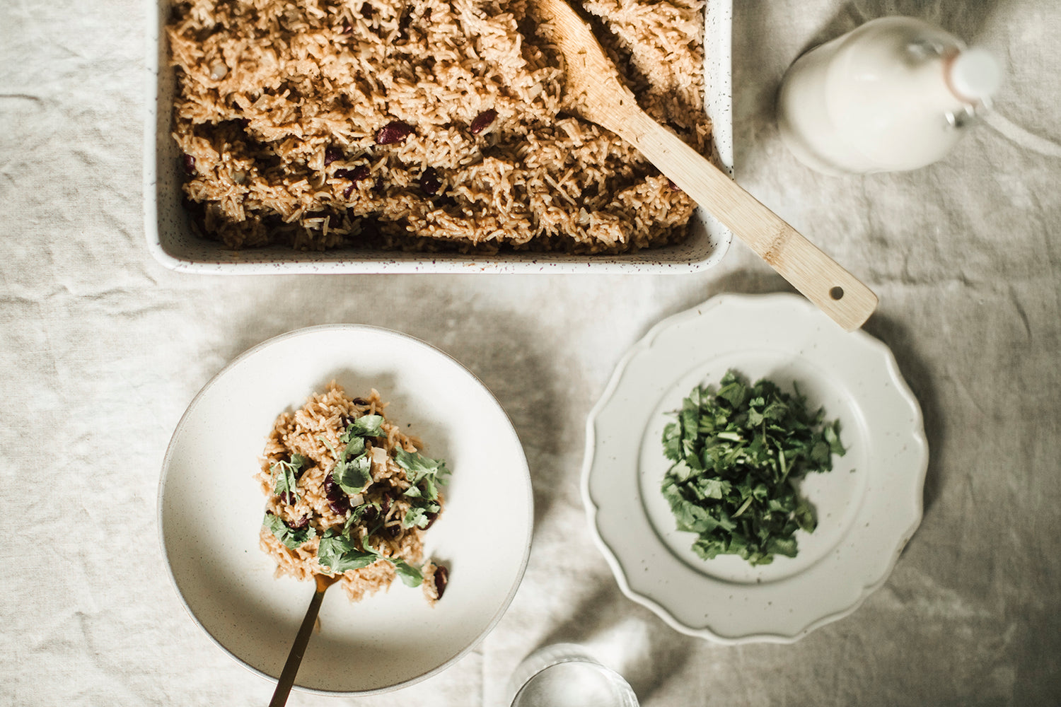 Riz aux pois collés (riz haïtien)