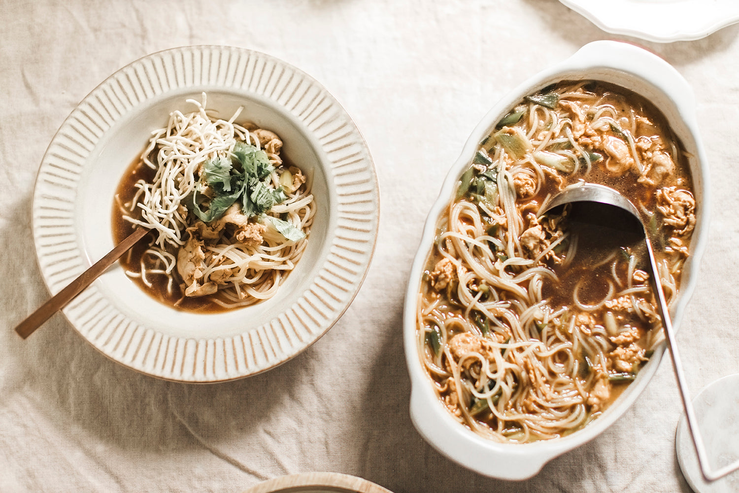 Soupe au poulet à l'orientale