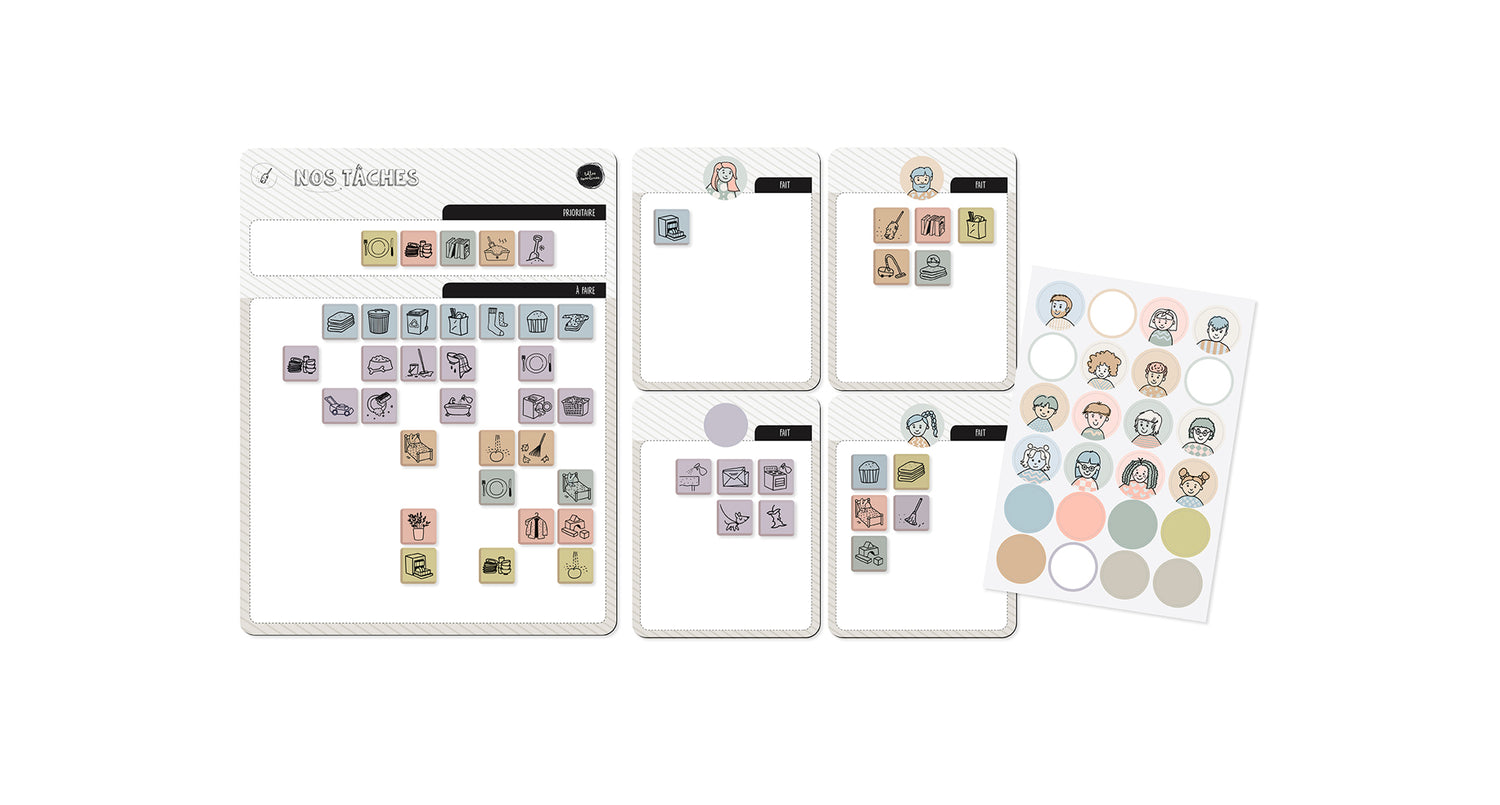 Suscitez la collaboration de tous grâce à notre nouveau tableau de tâches ménagères!