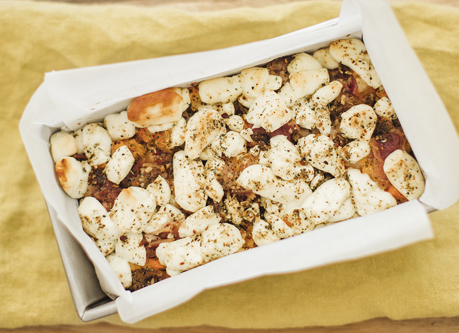 Écrasé de légumes au fromage