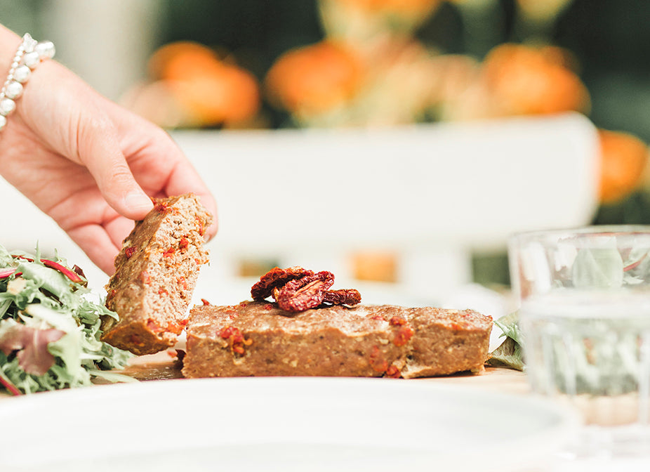 Pain de viande aux tomates séchées et sauce au parmesan