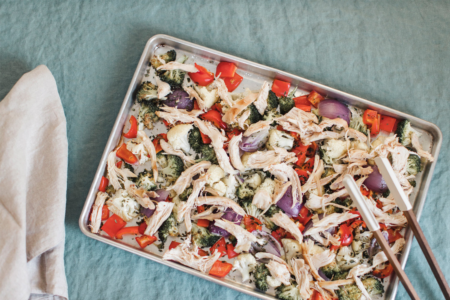 Plaque-repas au poulet