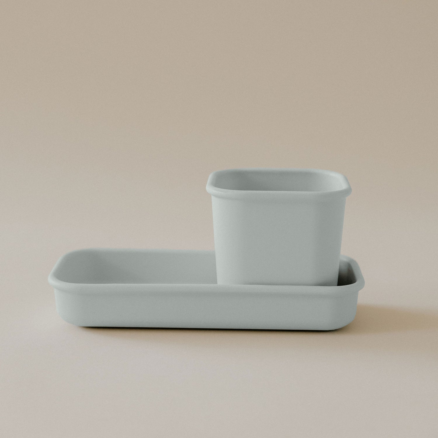 Set of two pots and storage tray Léo