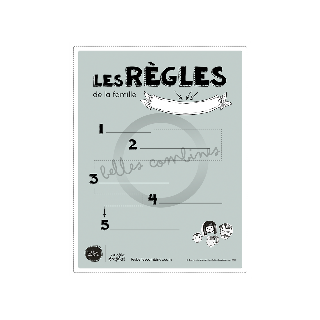 Family Rules Poster to Complete