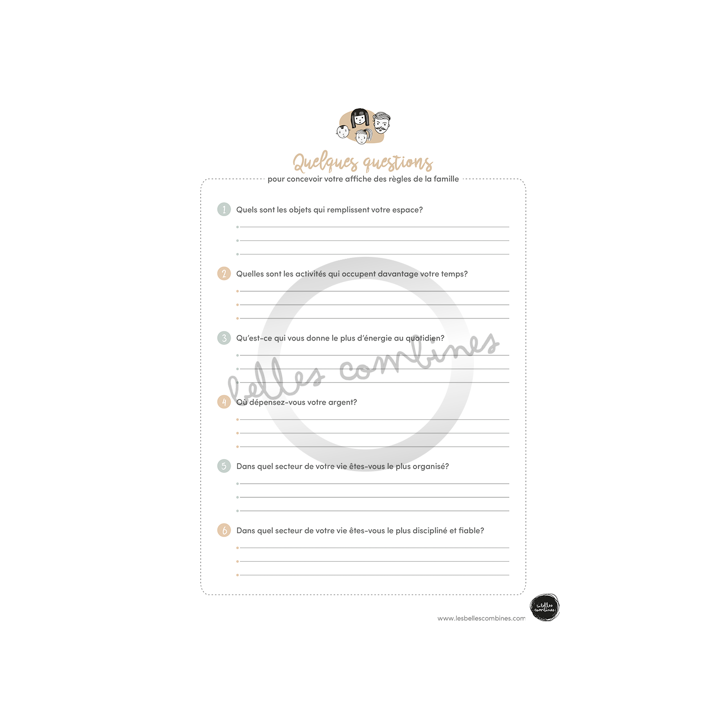 Questionnaire sur nos valeurs