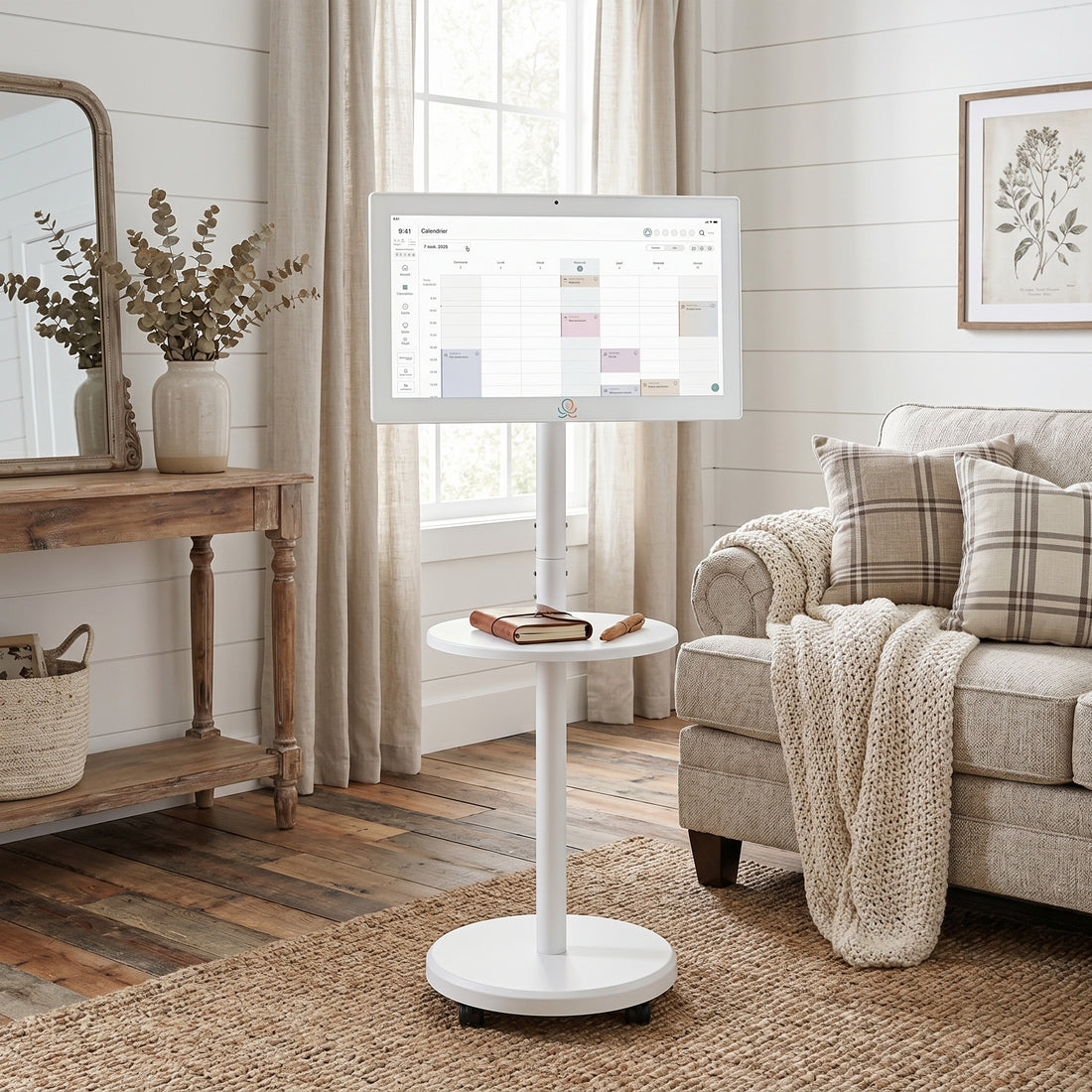 Mobile stand on casters for Octave Station, rotatable (portrait/landscape), available with shelf,