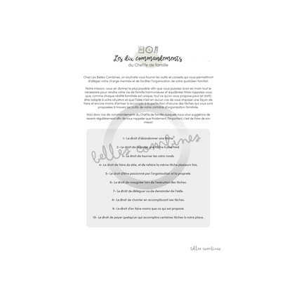 10 Commandments of the Head of the Family