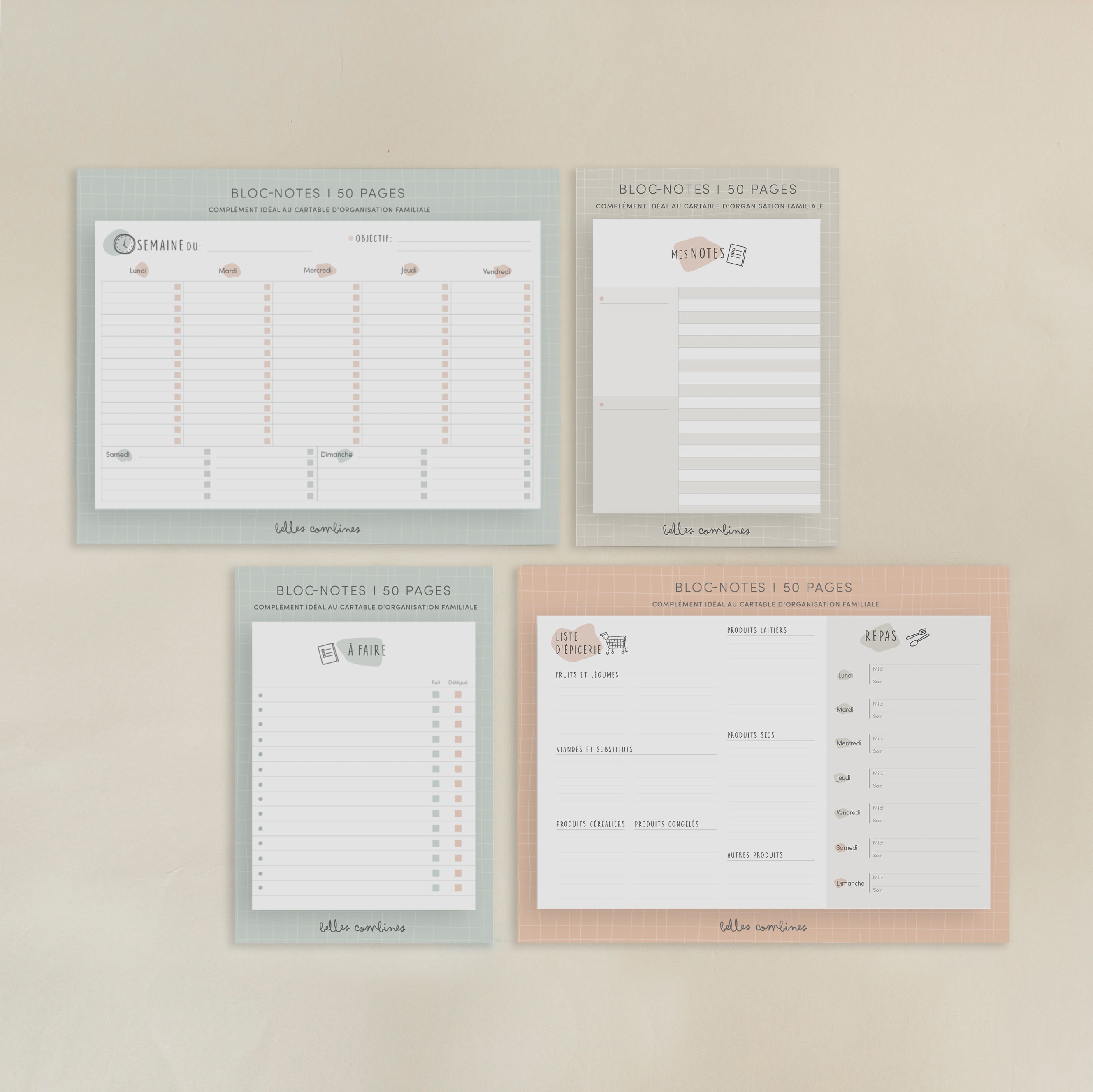 Ensemble de 4 bloc-notes