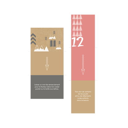 Aperçu de deux fiches du calendrier de l&