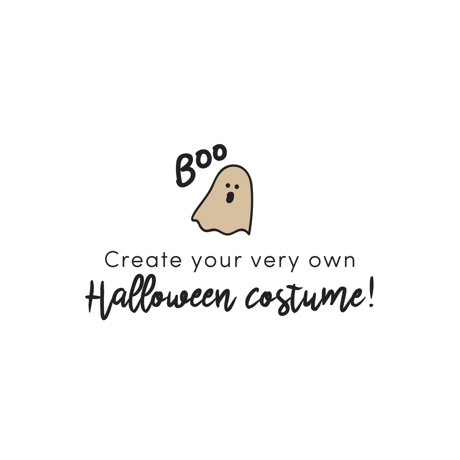English version of the create your very own Halloween costume document to print made by Les Belles Combines