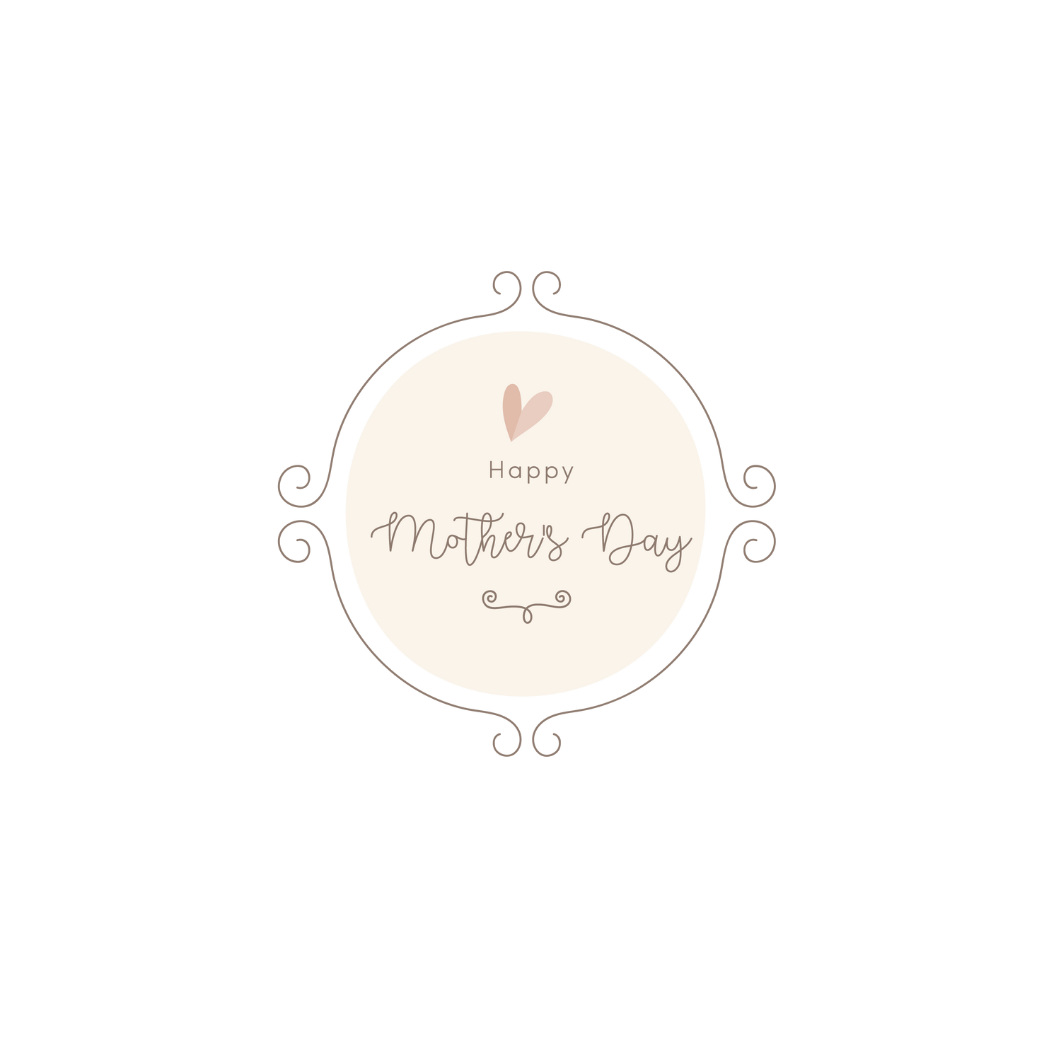 English version of the logo of the document to print Happy mother&