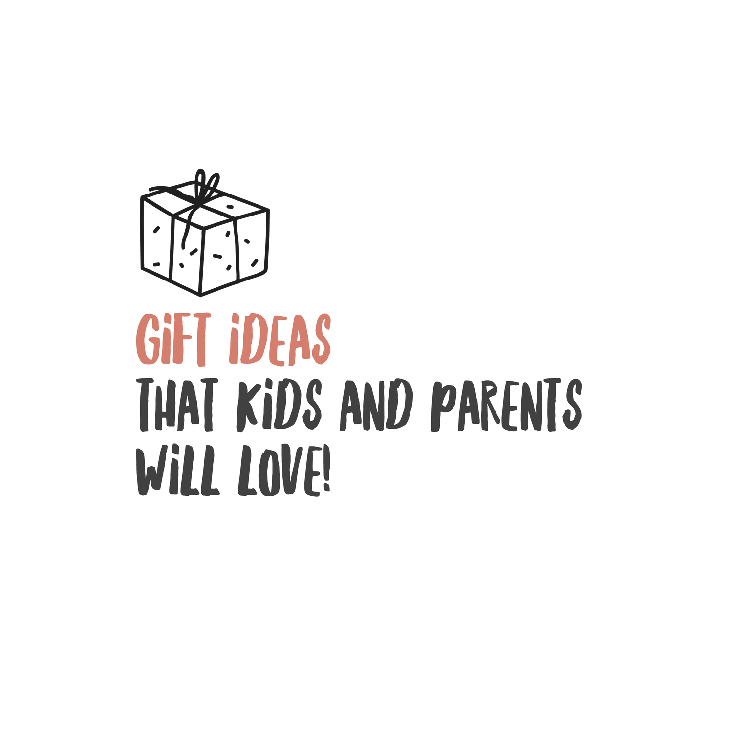 English version of the logo of the gift ideas that kids and parents will love document to print made by Les Belles Combines