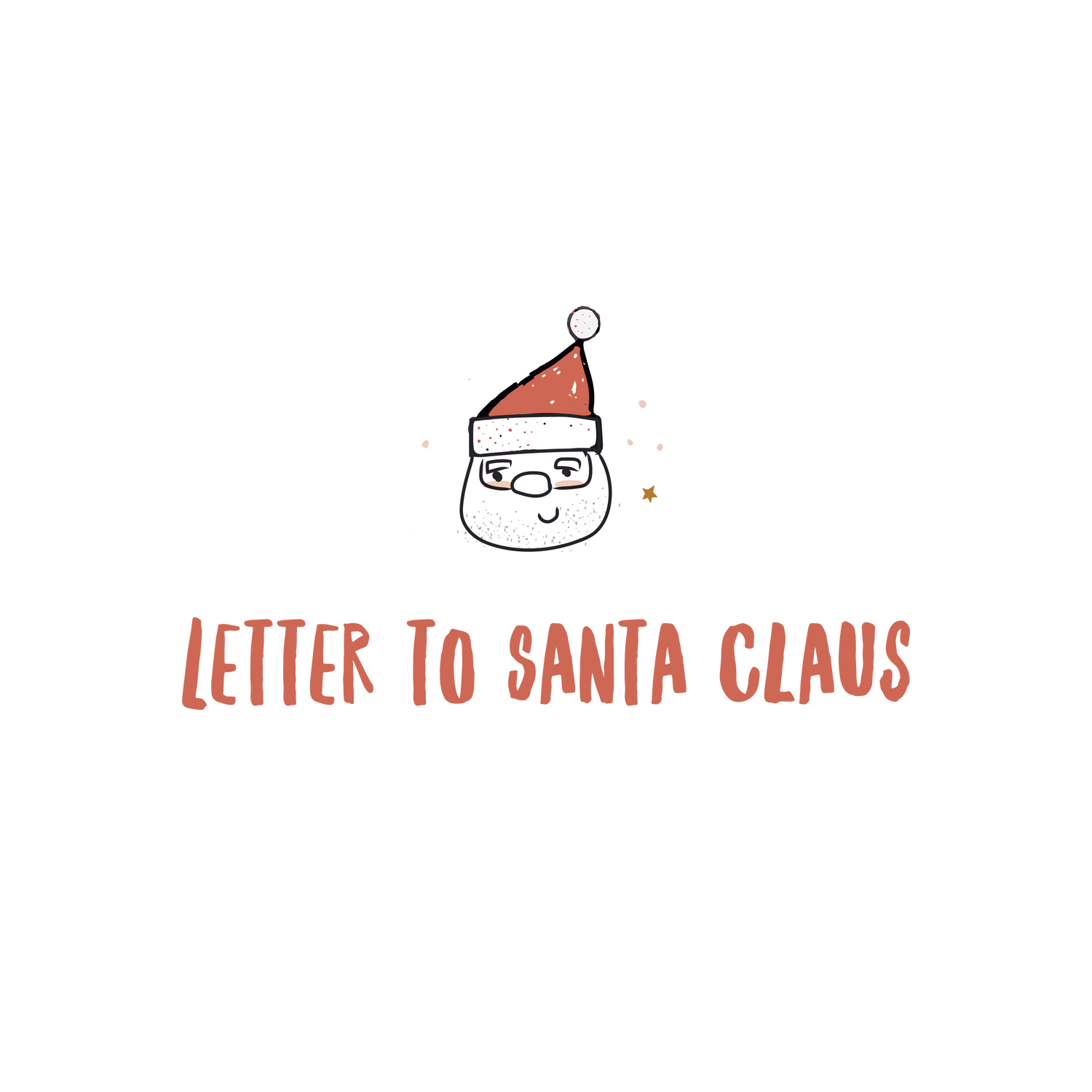 English version of the logo of the Santa Claus letter to print made by Les Belles Combines
