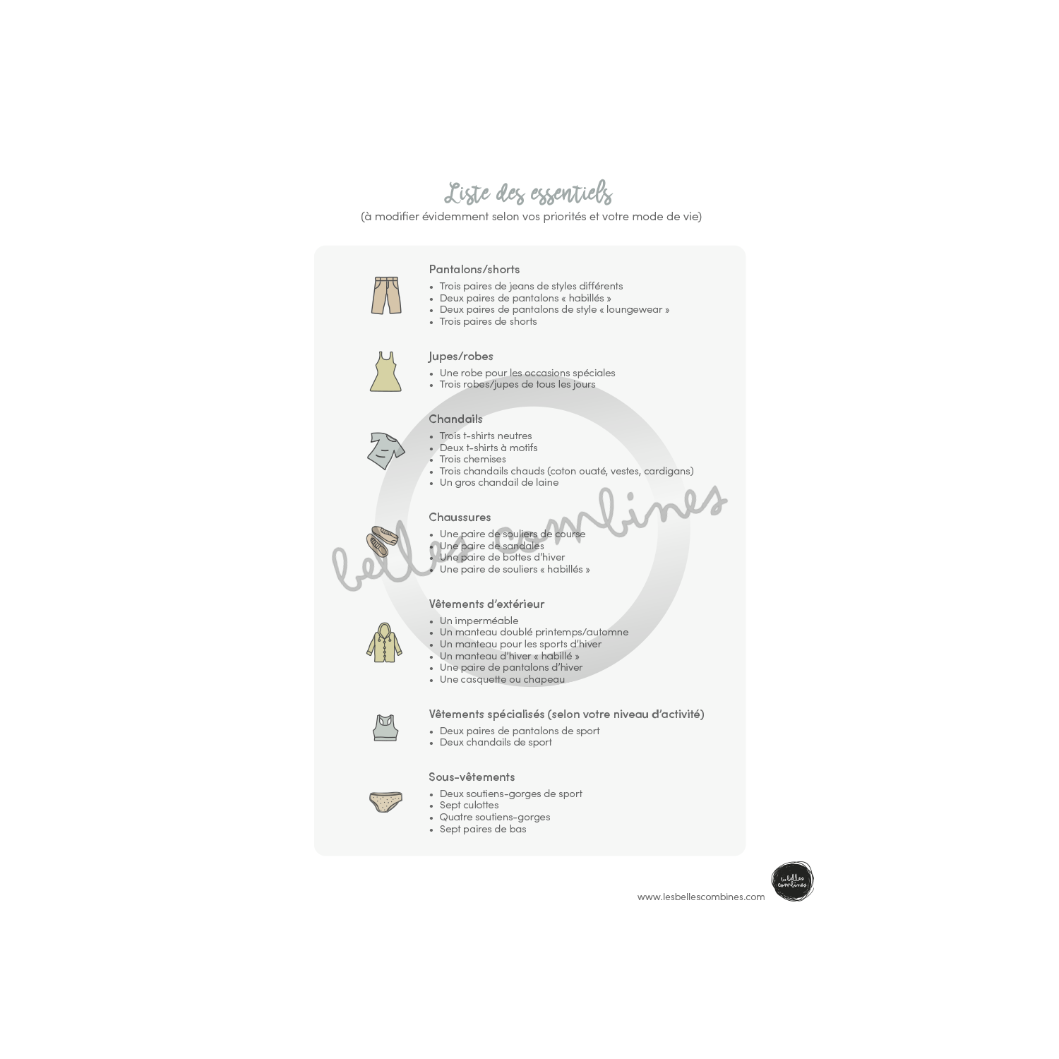 Ma garde-robe minimaliste