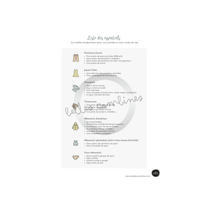 Ma garde-robe minimaliste