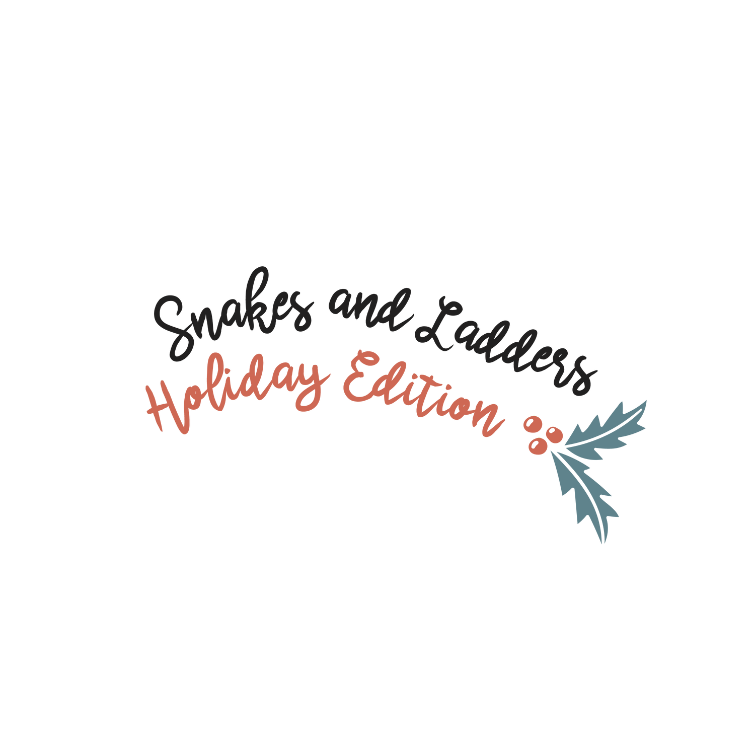 English version of the logo of the snakes and ladders holiday edition made by Les Belles Combines